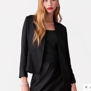 J. Crew Petite going-out blazer Gramercy twill BK028 Black 12P